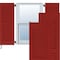 Ekena Millwork 15W x 77H Americraft Two Equal Louver Exterior Real Wood Shutters, Fire Red, PR RW101LV15X77BRH - alternate 1